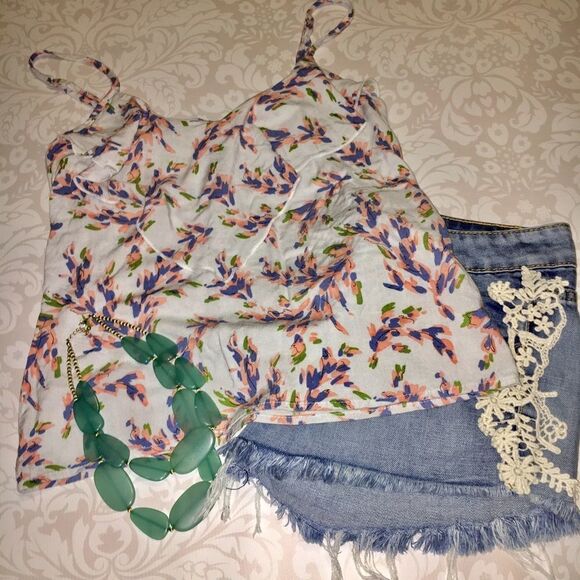 Other's Follow Indigo Wayside Cutoff Jean Shorts 5 Junior - Picture 2 of 6